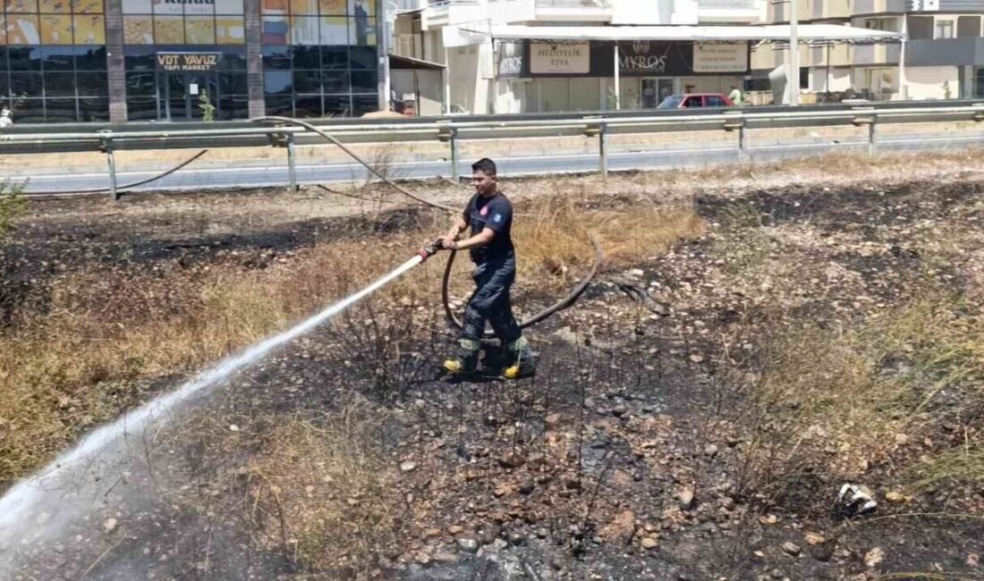 Antalya’nın Manavgat ilçesinde seyir halindeki araçtan söndürülmeden atılan sigaranın yol