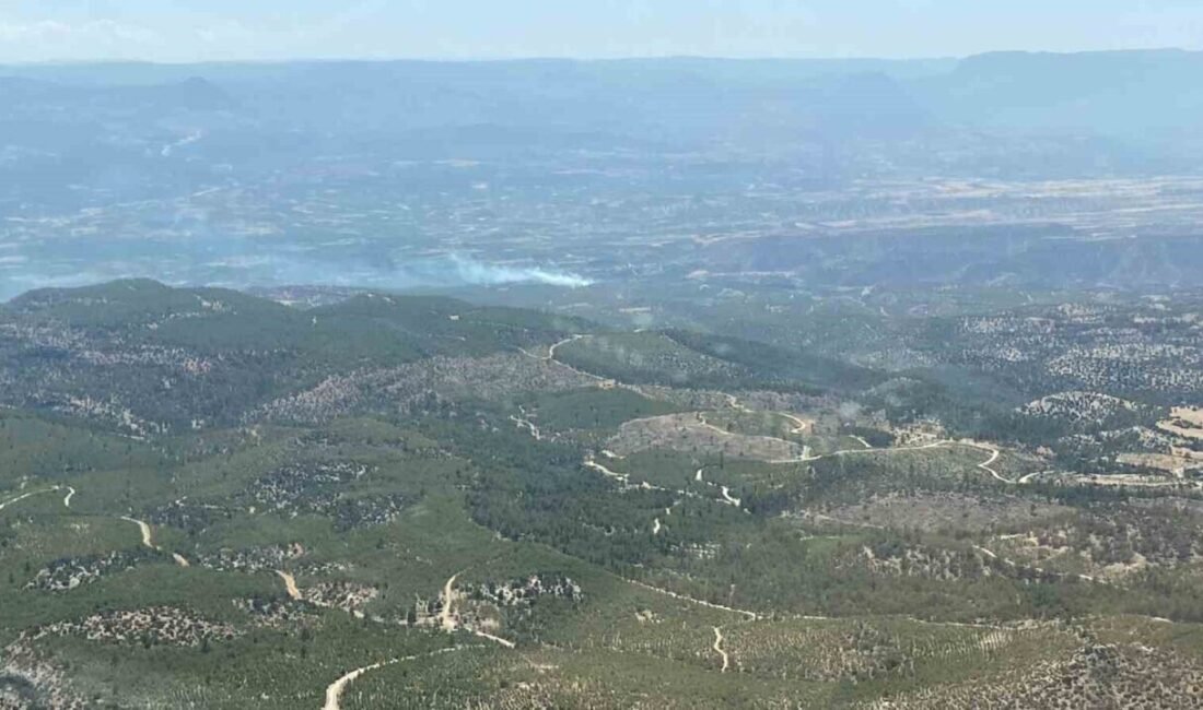 Mersin’in Mut ve Gülnar ilçelerinde orman yangını çıktı, ekipler havadan