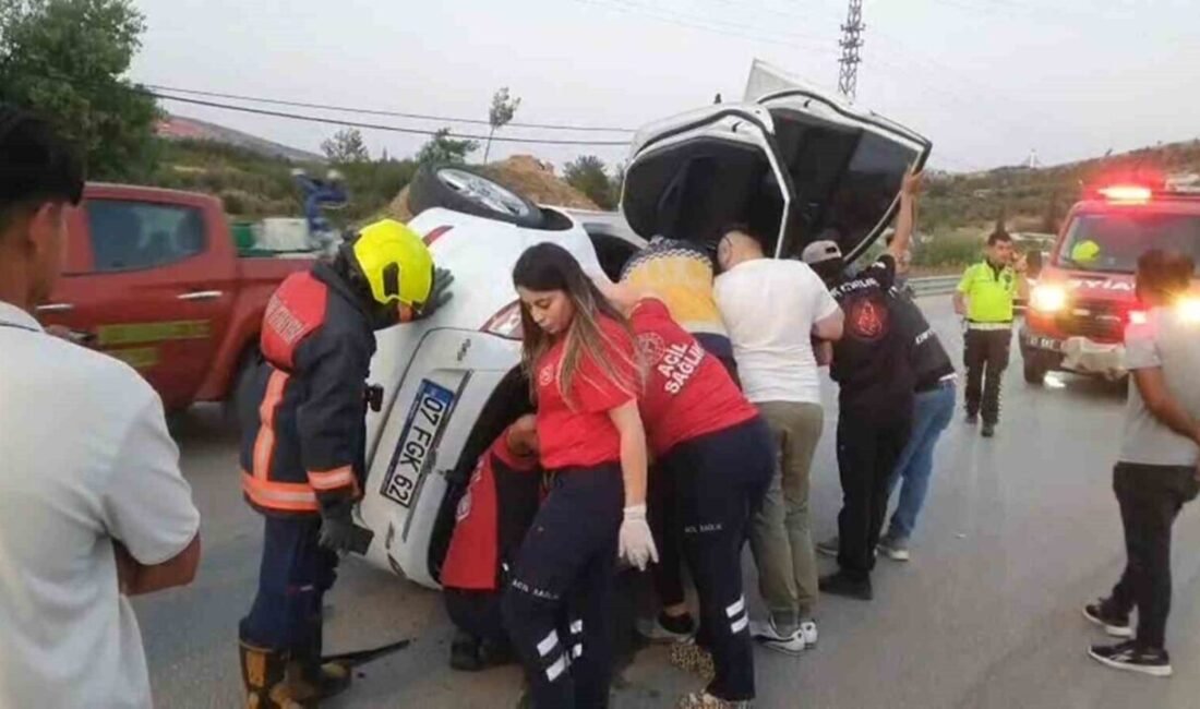 Mersin’in Mut ilçesinde kontrolden çıkan otomobilin takla atması sonucu meydana