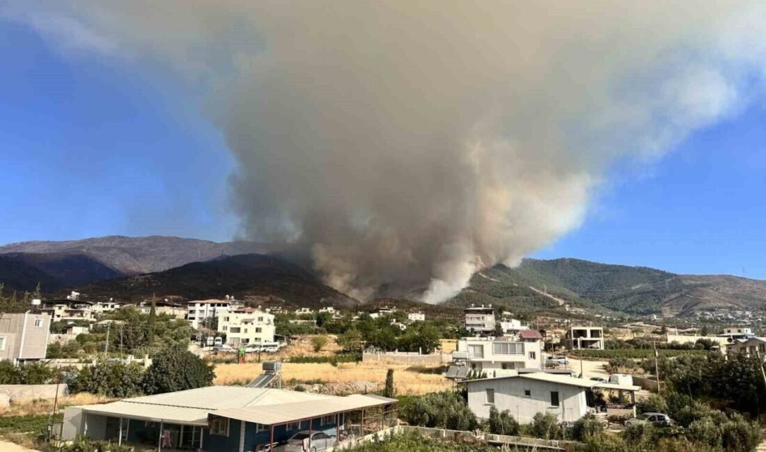 Hatay’da ekiplerin orman yangınına müdahalesi 22. saatte karadan ve havadan