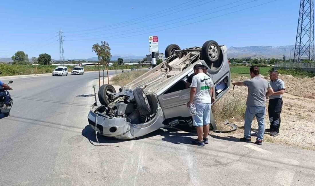 Manavgat’ta direksiyon hakimiyetini kaybederek takla atan ve ardından 50 metre