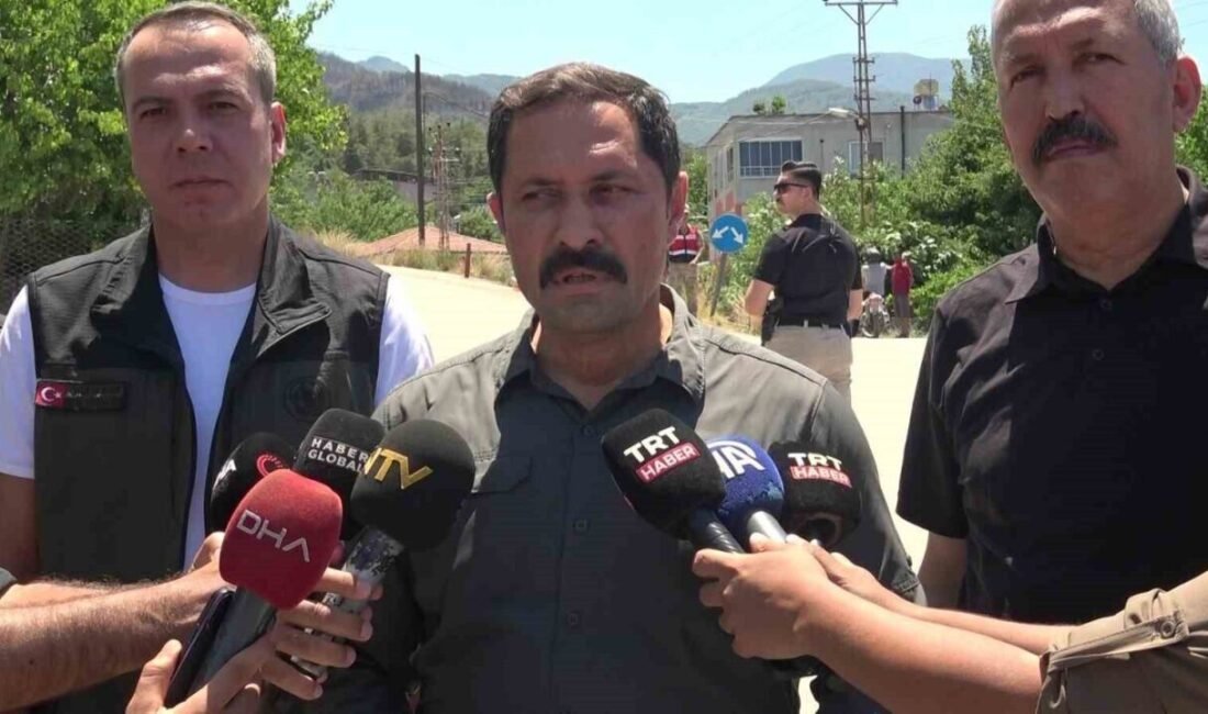 Hatay’ın Dörtyol ilçesinde çıkan orman yangınına havadan ve karadan müdahale