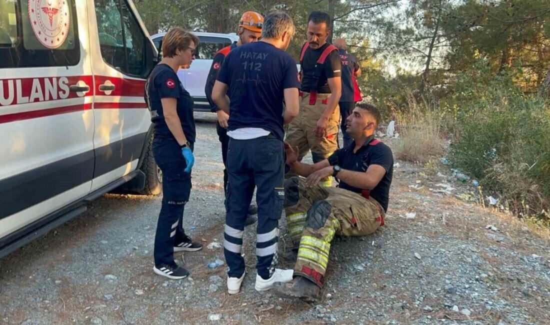 Hatay’da çıkan orman yangınına müdahale sırasında parmağından yaralanan itfaiye personeli