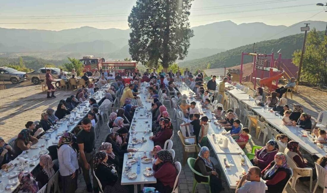 Adana’nın Feke ilçesine bağlı Akoluk Mahallesi’nde orman yangınlarının bir an