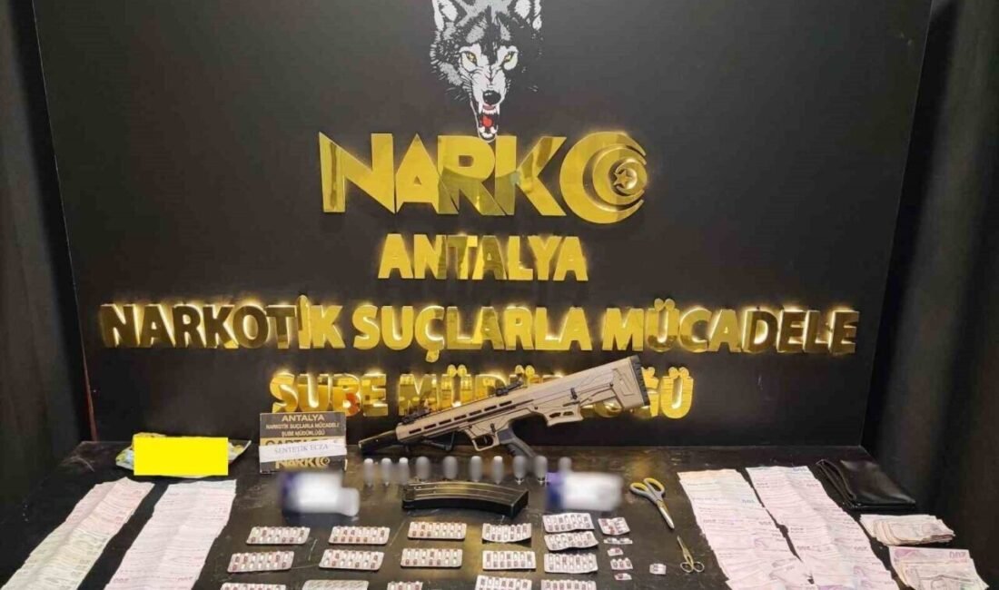 Antalya’da son bir haftada Narkotik Suçlarla Mücadele Şube Müdürlüğü koordinesinde