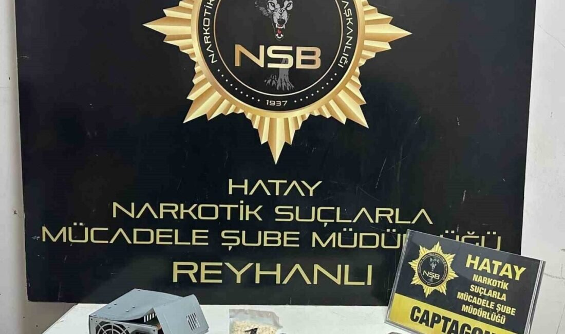Hatay’da bir şahsın ikametinde yapılan aramada bilgisayar fanı içerisine gizlenmiş