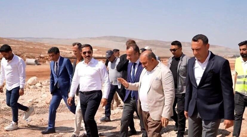 Hatay’ın Reyhanlı ilçesinde yapımı devam eden Cilvegözü Tır Parkı inşaat