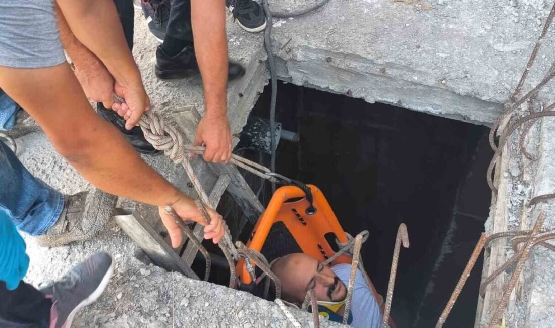 Antalya’da bir inşaatın su kuyusunda çalışma yaparken 3 metrelik merdivenden