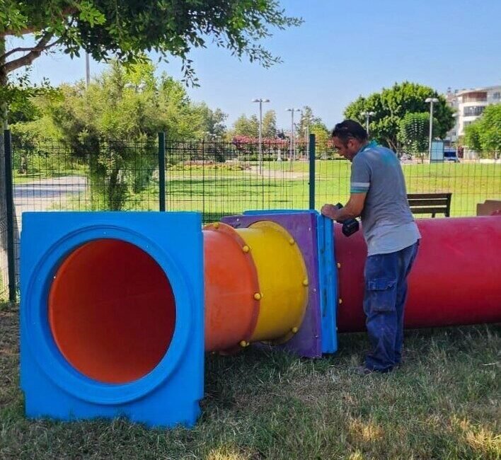 Manavgat Belediyesi Park ve Bahçeler Müdürlüğü ekipleri, evcil hayvanların daha