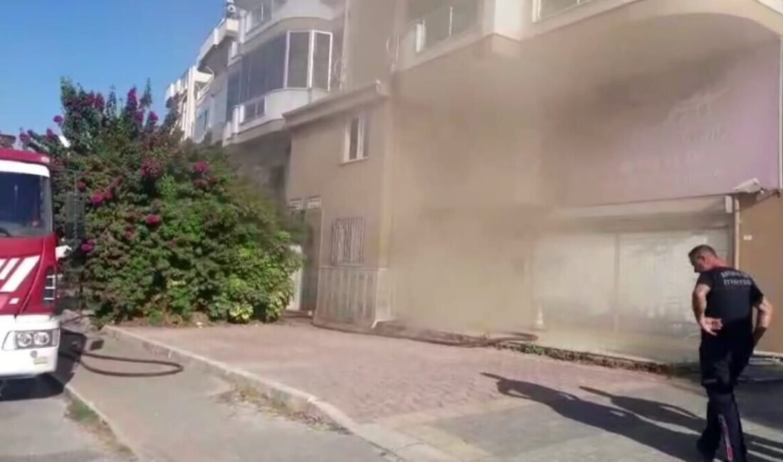 Antalya’nın Manavgat ilçesinde bir apartmanın zemin katında bulunan iş yerinde