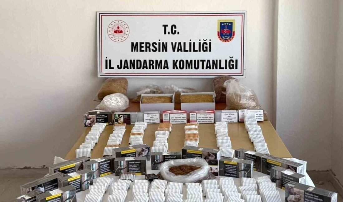 Mersin’in Bozyazı ilçesinde jandarmanın düzenlediği operasyonda 19 bin 155 makaron,