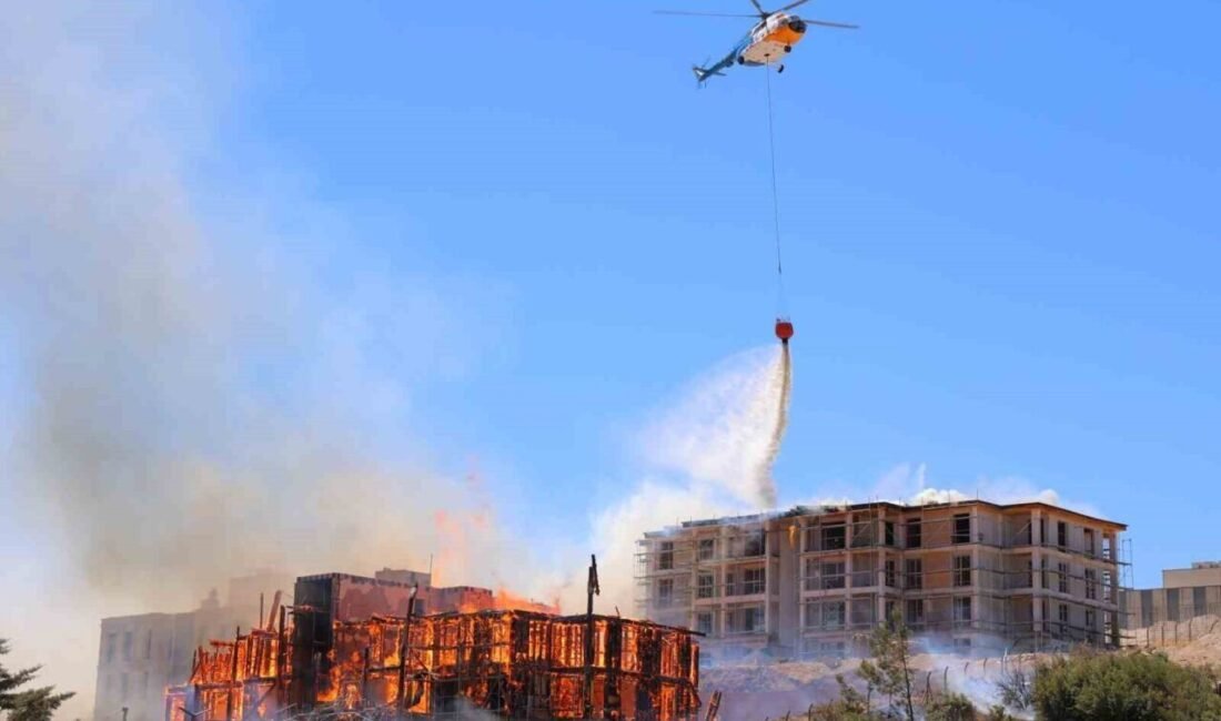 Kahramanmaraş Orman Bölge Müdürlüğü’nün inşaat alanındaki henüz tamamlanmayan lojman binasının