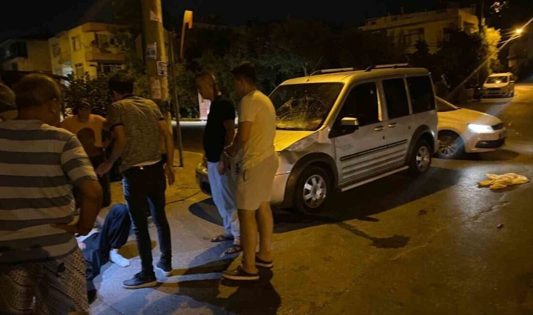 Antalya’nın Serik ilçesinde motosikletli kurye ile hafif ticari aracın karıştığı