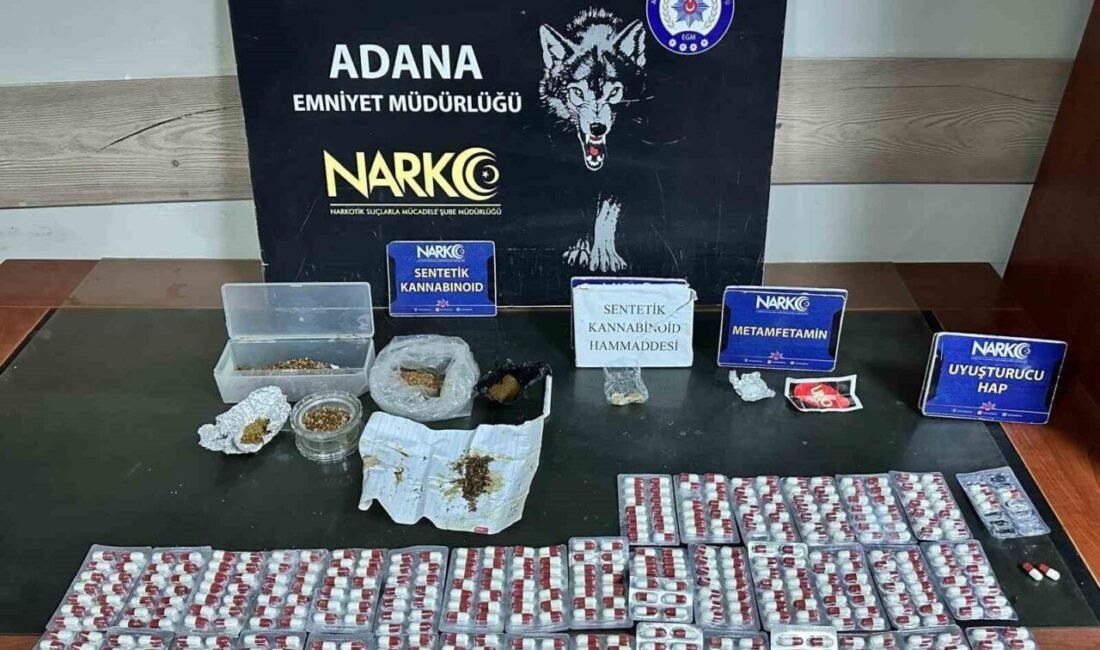 Adana’da polis ekipleri, uyuşturucu ticareti yaptığı belirlenen şüphelilere yönelik sabaha