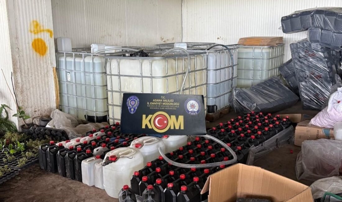 Adana merkezli 5 ilde yapılan operasyonda 16 ton 615 litre