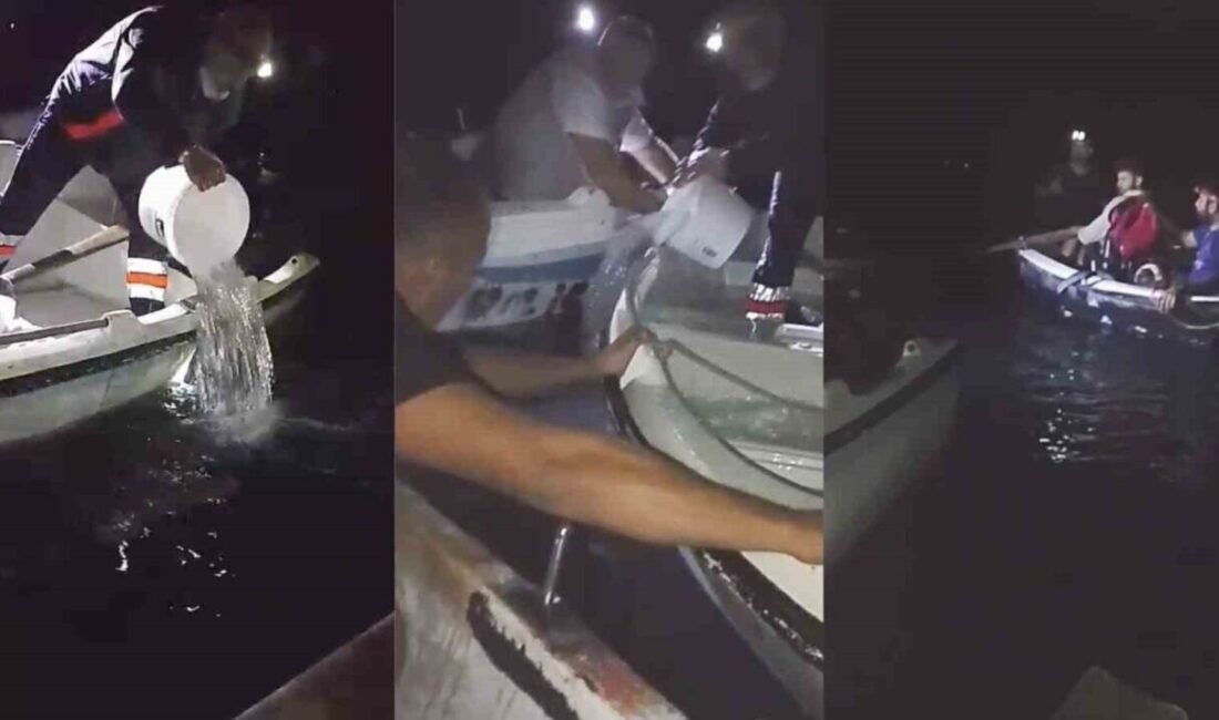 Mersin’in Mezitli ilçesi açıklarında balıkçı teknesi alabora oldu. Teknedeki 2