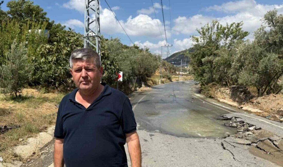 Antalya’nın Gazipaşa ilçesinde Devlet Su İşleri’ne (DSİ) ait sulama borusunun