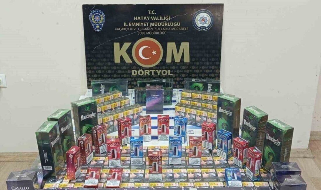 Hatay’da belirlenen adreslere yapılan sahte içki ve kaçakçılık operasyonlarında bin