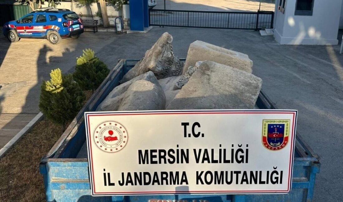 Mersin’in Mut ilçesinde jandarma ekiplerince Bizans dönemine ait olduğu değerlendirilen