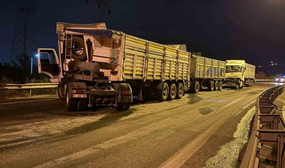 Hatay’da 3 tırın karıştığı zincirleme trafik kazasında 1 sürücü yaralandı.