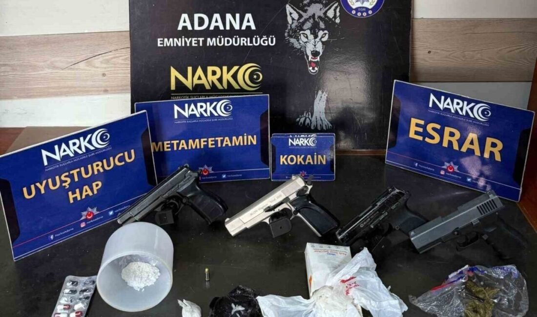 Adana’da narkotik polislerinin uyuşturucu satıcılarına yönelik düzenlediği operasyonda gözaltına alınan