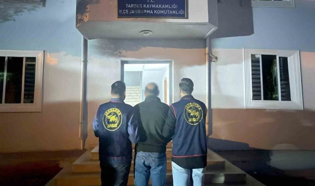 Mersin’in Tarsus ilçesinde jandarma ekipleri, 13 yıl 4 ay ile