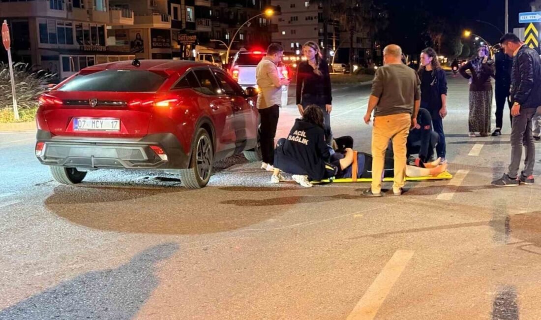 Antalya’nın Gazipaşa ilçesinde meydana gelen kazada otomobille çarpışan motosiklet sürücüsü