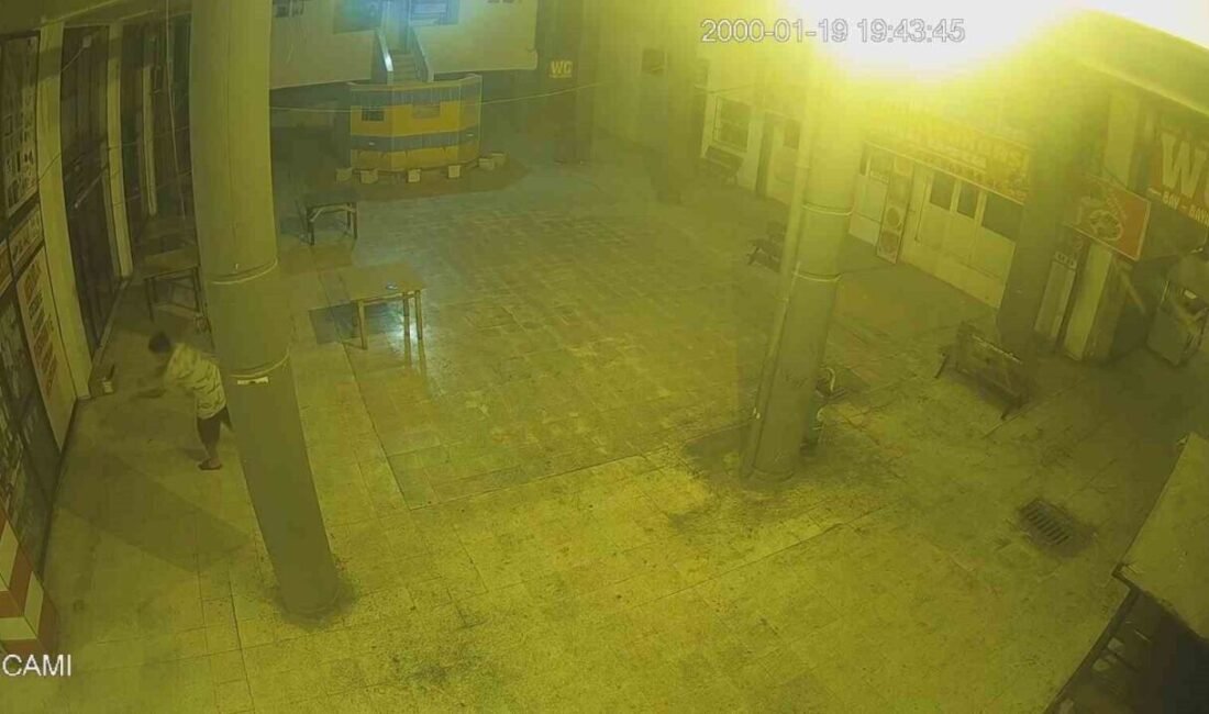 Adana’da hediyelik eşya satan iş yerinin camını kırıp hırsızlık yapan,