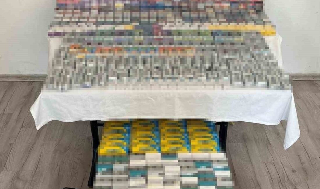 Antalya’nın Manavgat ilçesinde jandarma ekiplerinin bir iş yerinde gerçekleştirdiği aramada