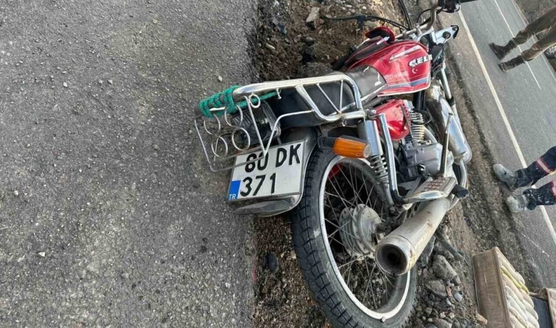 Osmaniye’nin Düziçi ilçesinde motosiklet ile tankerin karıştığı trafik kazasında bir