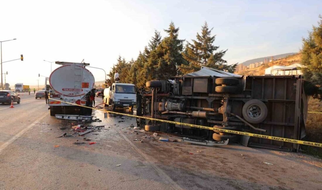 Kahramanmaraş’ta yakıt tankerine çarpan kamyonetin sürücüsü hayatını kaybetti. Kaza, Onikişubat