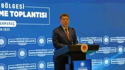 Kahramanmaraş’ta düzenlenen Deprem Bölgesi Değerlendirme Toplantısı’nda konuşan Adalet Bakanı Yılmaz