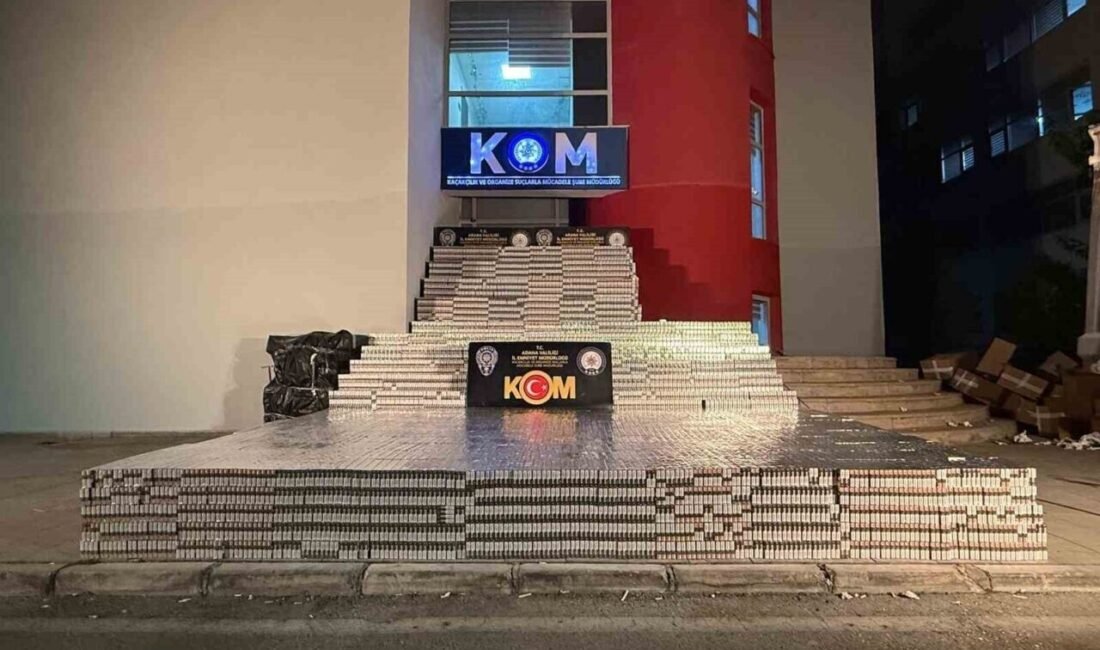 Adana’da 105 bin paket kaçak sigara ele geçirildi, gözaltına alınan