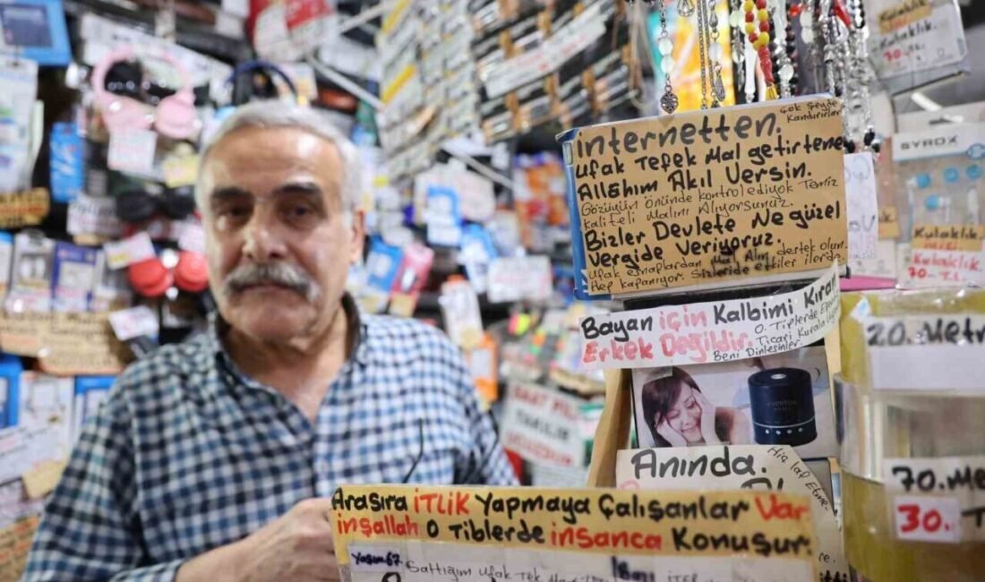Adana’nın Kozan ilçesinde 44 yıldır esnaflık yapan adam, iş yerinin