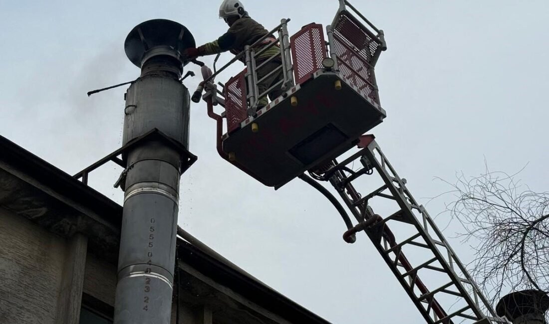Hatay’da bir iş yerinin bacasında çıkan yangın, büyümeden söndürüldü. Yangın,