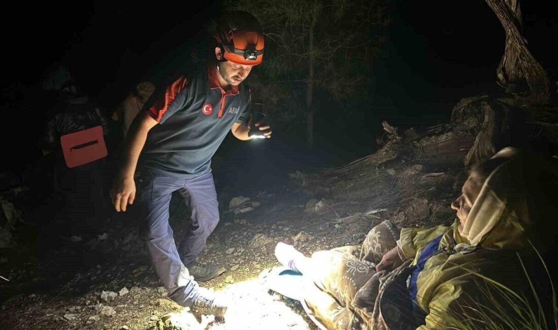 Antalya’nın Kumluca ilçesinde ayağından yaralanarak dağlık alanda mahsur kalan yabancı