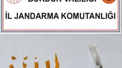 Burdur’da jandarma ekipleri tarafından uyuşturucu ile mücadele çerçevesinde yapılan çalışmalarda