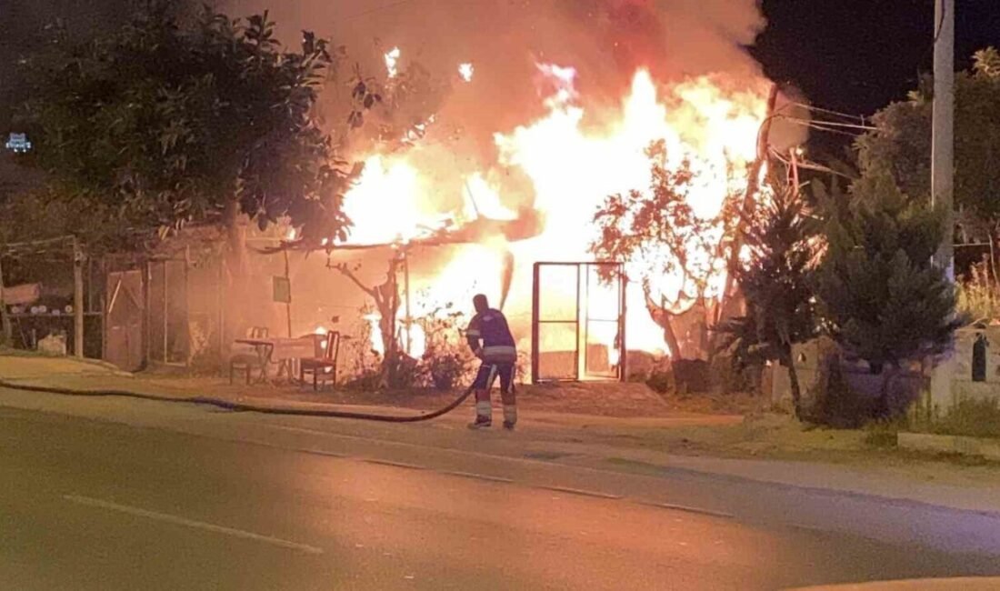 Mersin’in Erdemli ilçesinde petrol istasyonuna yakın bir noktada, içinde mutfak
