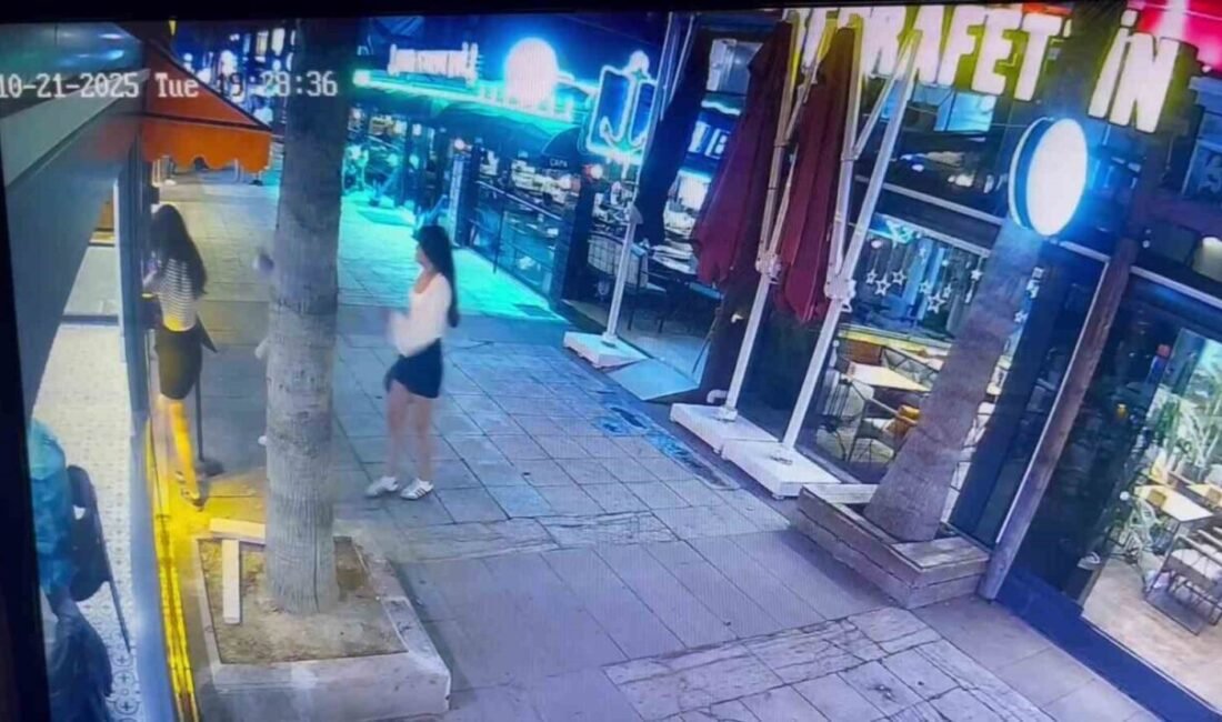 Hatay’da bulunan bir işletmeye gelen müşterilerin cam kapıyı fark etmeyerek