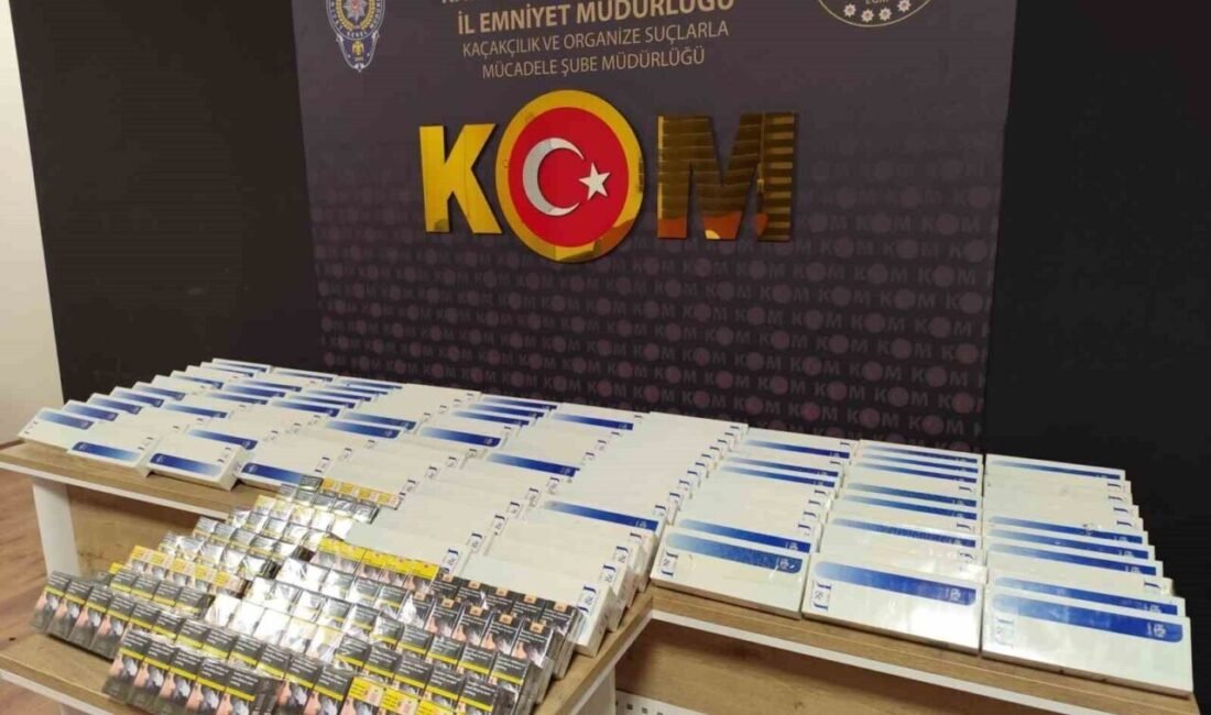 Kahramanmaraş’ta düzenlenen operasyonlarda çok sayıda kaçak nargile tütünü ve sigara