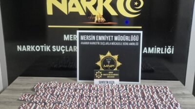 Mersin’de son 1 hafta içerisinde yapılan çalışmalarda, 128 narkotik olayında