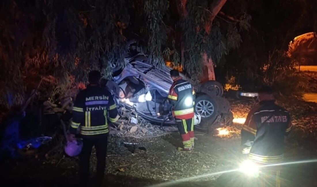 Mersin’in Silifke ilçesinde refüje çarpıp takla atan otomobilde 1 kişi