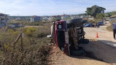 Antalya’nın Manavgat ilçesinde 2 safari aracının çarpışması ve araçlardan bir