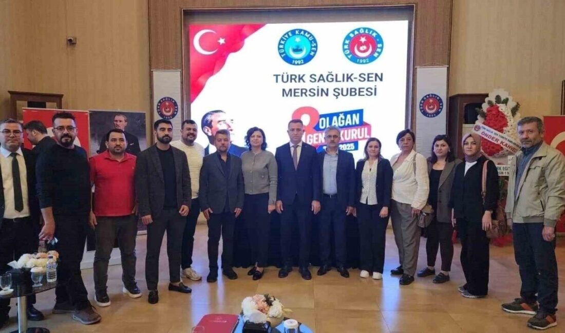 Türk Sağlık-Sen Mersin Şubesi’nin 8. Olağan Genel Kurulu geniş katılımla