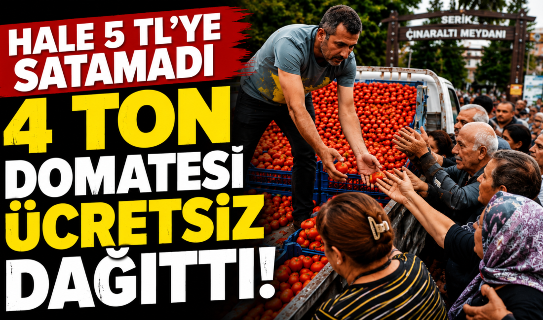 Antalya’nın Aksu ilçesinde üreticilik yapan Kıvrak, domatesine verilen düşük fiyat