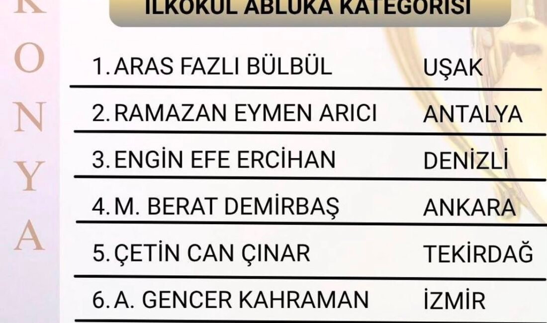 Serikli öğrenci Ramazan Eymen Arıcı, 8. Türkiye Akıl ve Zeka