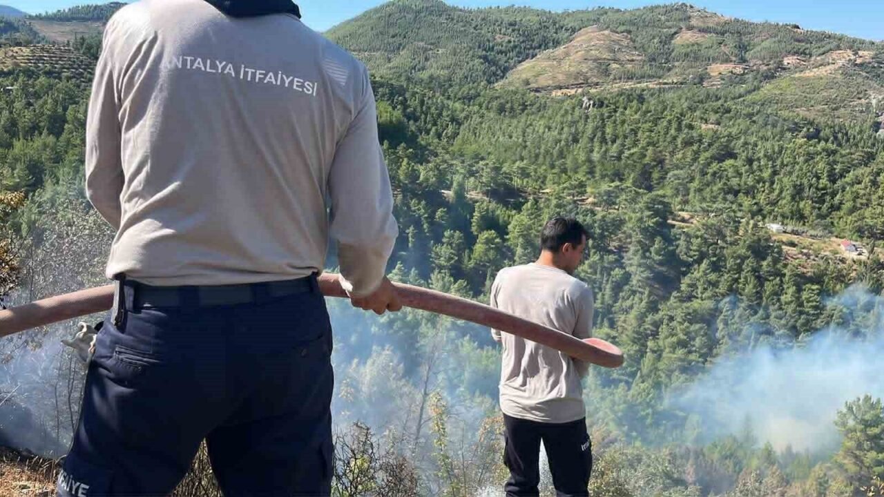 Alanya'da orman yangını sebebiyle 45 ev tahliye edildi