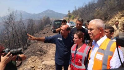 Antalya Büyükşehir Belediyesi Başkan Vekili Büşra Özdemir, Alanya Sapadere’deki yangını