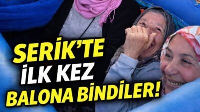 Serik’te ilk kez gerçekleştirilen balon etkinliğinde yedi vatandaş gökyüzüne yükselerek