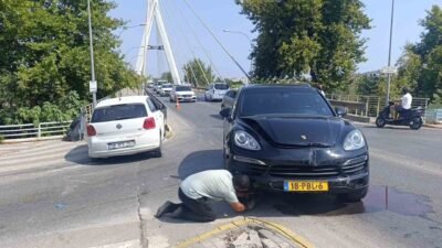 Antalya’nın Manavgat ilçesinde seyir halindeki otomobil sürücüsü, alt geçit yerine